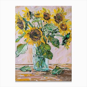 A World Of Flowers Sunflowers 7 Painting Canvas Print