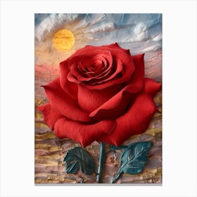 Rose In The Sun Canvas Print