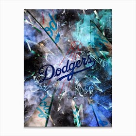 Los Angeles Dodgers Baseball Poster Canvas Print