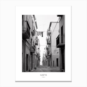 Poster Of Gaeta, Italy, Black And White Photo 4 Canvas Print