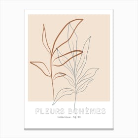 Fleur Bohemes Boho Flowers Botanique Canvas Print