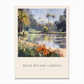 Royal Botanic Gardens Sydney Australia 2 Vintage Cezanne Inspired Poster Canvas Print