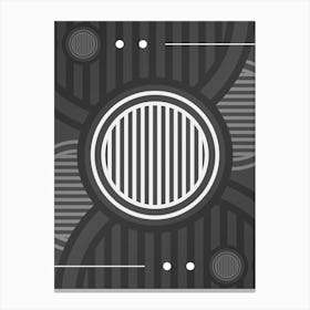 Abstract Geometric Glyph Array in White and Gray n.0081 Canvas Print