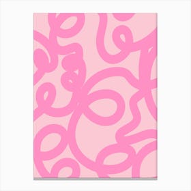 Pink Abstract Lines Canvas Print