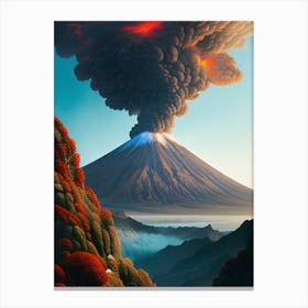 Volcanic Fury A Digital Ai Fantasy Landscape Canvas Print