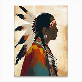 Cayuga Calm; A Minimalist Study ! Native American Art Canvas Print