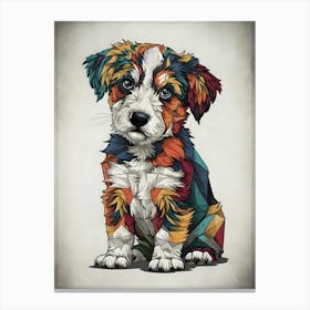 Colorful Puppy Canvas Print Canvas Print