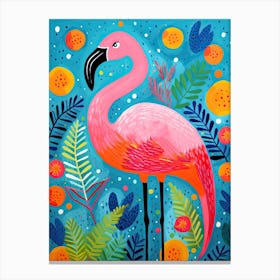 Pink Flamingo, Matisse Inspired 1 Canvas Print