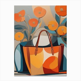 Purse And Flowers Canvas Print
