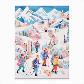 Meribel   France, Ski Resort Illustration 0 Canvas Print