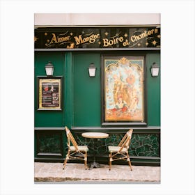 Montmartre Cafe Canvas Print