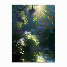 Yuyuan Garden, China Classic Monet Style Painting Canvas Print