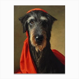 Irish Wolfhound Renaissance Portrait Oil Painting Canvas Print