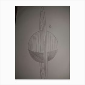 Saturn Drawing Art 2 Canvas Print