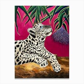 Leopard In The Jungle Canvas Print