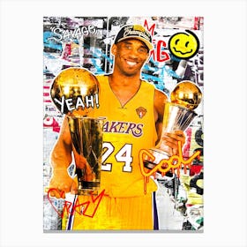 Kobe Bryant La Lakers 3 Canvas Print