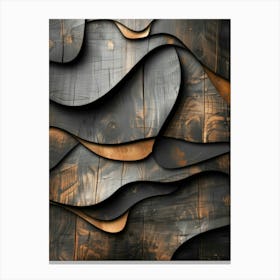 Abstract Wood Wall Canvas Print