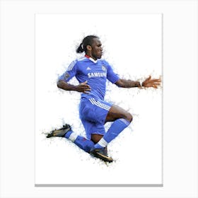 Didier Drogba Watercolor Canvas Print