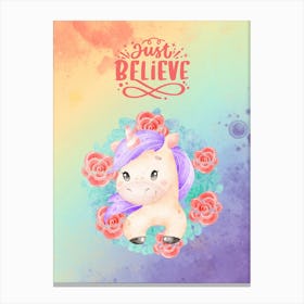 Just Believe Unicorn 1 Canvas Print