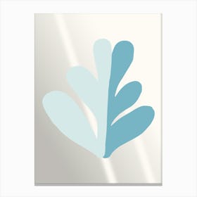 Leaf - Blue Canvas Print