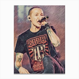 Chester Bennington art Canvas Print