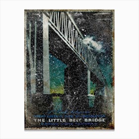 Vintage Travel Poster ― The Little Belt Bridge 1 Canvas Print