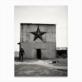 Texas, Usa, Black And White Analogue Photograph 3 Canvas Print