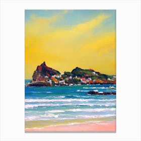 Playa De La Concha, San Sebastian, Spain Bright Abstract Canvas Print
