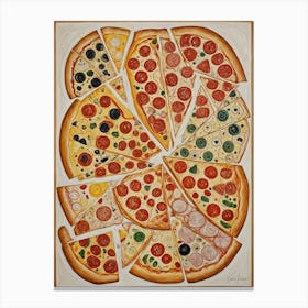 Pizza And More Pizza Canvas Print