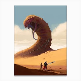 Dune Sandworm Desert Canvas Print