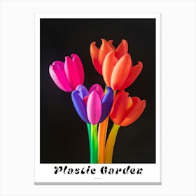 Bright Inflatable Flowers Poster Fuchsia 2 Canvas Print