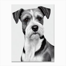 Cesky Terrier B&W Pencil dog Canvas Print