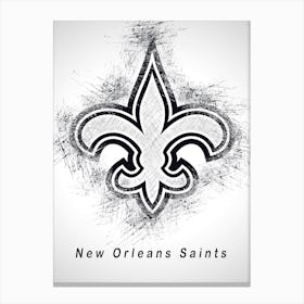 New Orleans Saints Sketch Drawing Canvas Print