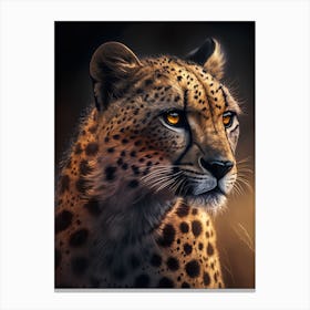 Cheetah Animals Portrait Canvas Print