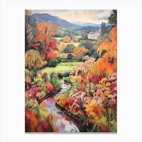 Autumn Gardens Painting Bodnant Garden United Kingdom 2 Canvas Print