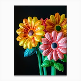 Bright Inflatable Flowers Sunflower 1 Canvas Print