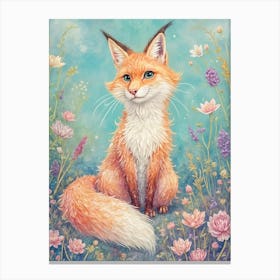 Pastel Fox Canvas Print