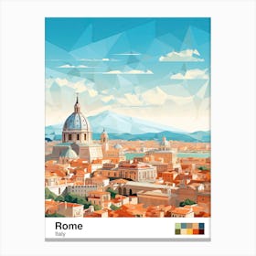 Rome, Italy, Geometric Illustration 1 Poster Canvas Print