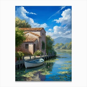 House By The Lake 4 Canvas Print