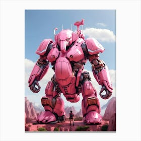 Pink Robot 2 Canvas Print