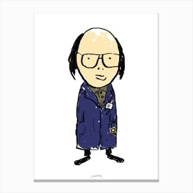 Ricky Gervais Karl Pilkington Derek Dougie Illustration Canvas Print