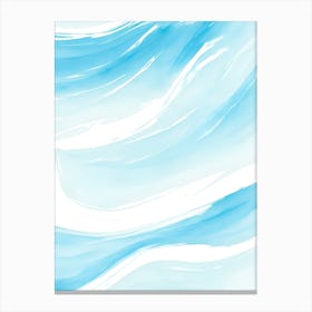 Blue Ocean Wave Watercolor Vertical Composition 161 Canvas Print