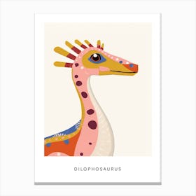 Nursery Dinosaur Art Dilophosaurus 1 Poster Canvas Print
