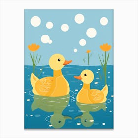 Ducks In The Water 1 Canvas Print