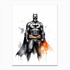 Batman Watercolor Painting (11) Canvas Print