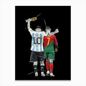 Ronaldo And Messi 2 Canvas Print