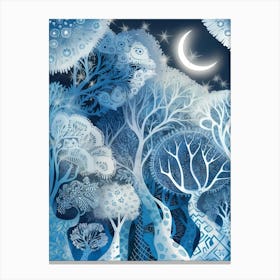 Night In The Forest 1 Canvas Print