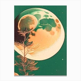 New Moon Vintage Sketch Space Canvas Print