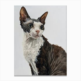 Selkirk Rex Cat Painting 2 Canvas Print