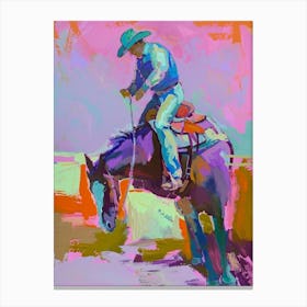Pink And Orange Cowboy 2 Canvas Print